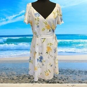 French Connection White Floral Dress NWT